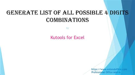 all possible 4 digit combinations 0-9|Online calculator: Combinations generator.